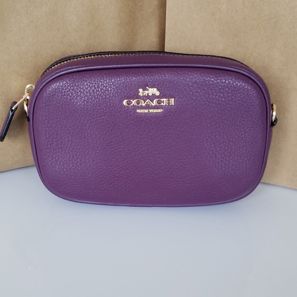 coach polished pebble belt bag